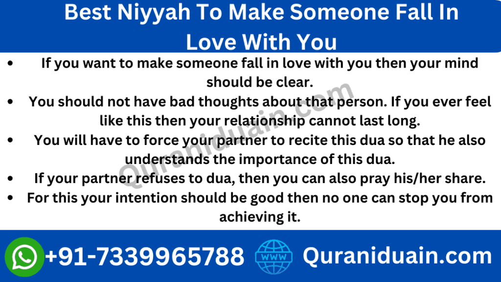 Best Niyyah To Make Someone Fall In Love With You