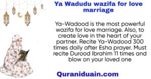 Best Ya Wadudu wazifa for love