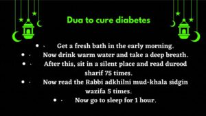 Dua To Cure Diabetes